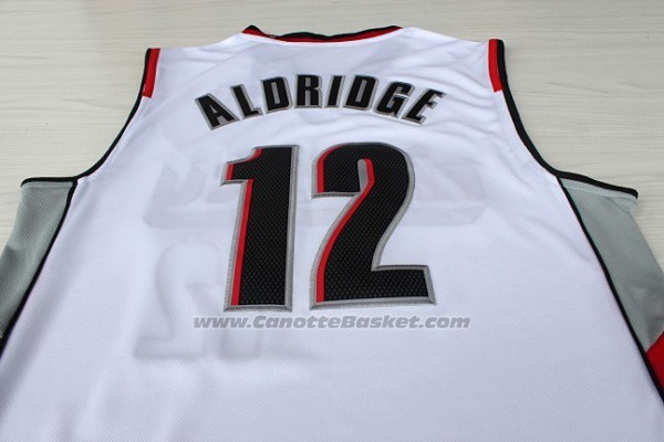 Maglia Portland Trail Blazers Rip City LaMarcus Aldridge #12 Bianco